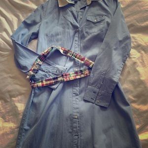 Tommy Hilfiger button up shirtdress blue